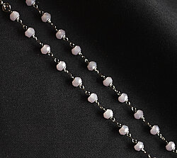 Zincir Spinel Gümüş Pembe - (1)